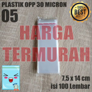 75x14 cm Plastik Opp 30 micron isi 100 lembar