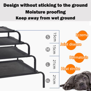 Pet Mall - Elevated Pet Bed Dog Sleeping Bed Elevated Dog Bed Elevated Dog Bed Use Durable Frame and Breathable Mesh Ventilation Rapid Heat Dissipation Comfortable Dog Bed Large Cat Mat Dog Mat Portable Folding Bed for Dogs Puppy Bed Dog Bed Elevated