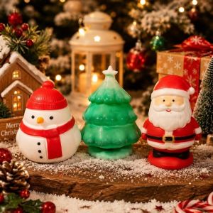 RANZH Santa Claus Christmas Squishy Toys Comfortable Soft Slow Rising Squishy Doll Cute Snowman Sensory Stress Fidget Toy Home Decoration
