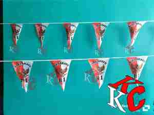 BENDERA RENTENG SABLON GARUDA DIRGAHAYU INDONESIA PANJANG 5METER