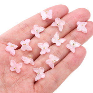 5pcs 10x11mm Color Coated Glass Butterfly Pendant Fade Resistant For Handmade Bracelet Necklace Earring Keychain DIY Craft Jewelry Making Accessories