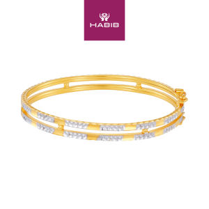 HABIB 916/22K Yellow and White Gold Bangle SCBG020823