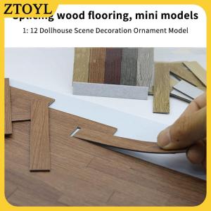 ZTOYL 10 cái Mini sàn bảng Dollhouse gạch lát sàn thu nhỏ sàn gỗ cho 1:12 Búp bê đồ nội thất nhà tường sàn trang trí nội thất
