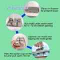 TEGOOL Ice Cube Trays, Stainless Steel Lid Ice Cube tray with Suction Cup Super Easy Release Molds,Durable and Dishwasher Safe for Cocktail,Freezer,Whiskey,Chocolate (Silver). 