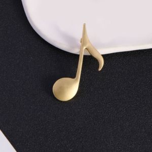 SWEET Music Note Eighth Note Pin Alloy Music Instrument G Clef Brooch Fashion Gold Treble Clef Pins Music Lover