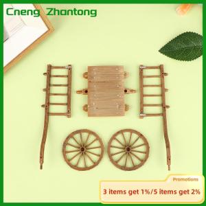 Cneng Dollhouse Miniature Simulation Assembled Cart Model DIY Accessories Garden Toys