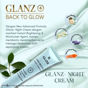Glanz+ Edelweiss Night Cream Skincare Krim Perawatan Wajah Malam 30ml KK Indonesia Ready Stock