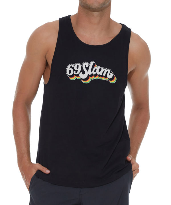 69SLAM เสื้อก้ามผู้ชาย Bubble Slam Roman Man Singlet Cotton 100% เสื้อ
