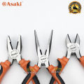 Bộ 3 kìm điện - kìm cắt - kìm nhọn kiểu Mỹ Asaki A+cut Tech 6 inch/ 150mm, thép High Carbon độ cứng cao. 