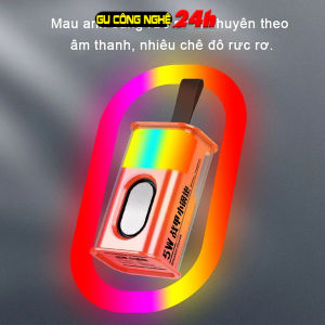 Loa Bluetooth Mini Trong Suốt A36 Nghe Nhạc Không Dây thiết kế có đèn nháy theo nhạc bass rung cực đẹp