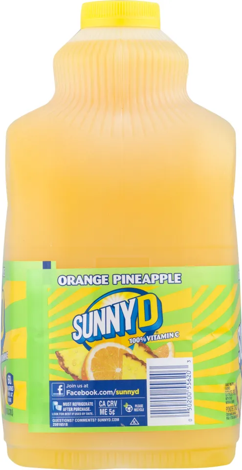 Sunny D Orange Pineapple Juice, Gallon 100% Vitamin C Lazada PH