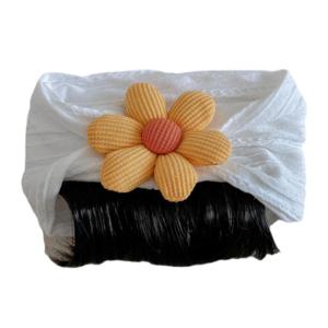 ที่คาดผมวิกผมหน้าม้าลายดอกไม้น่ารักที่คาดผมผมแต่งคอสเพลย์สำหรับทารกแรกเกิดเครื่องประดับผมปีใหม่