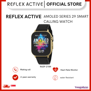 Reflex Active Amoled Series 29 Black Strap Smart Calling Watch 2.04" IP68 rotating crown navigation health monitor