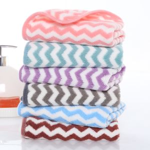 Set 10 Khăn Mặt Lông Cừu Xuất Hàn Vân Kẻ Sọc Siêu Mềm 25cm*50cm