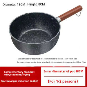 Japanese Snow Pan Maifan Stone Non Stick Milk Pot Steaming Grid Cooking Pot Sauce pot Baby Food Supplement Pot Multipurpose Kitchen Cookware Induction Cooker Gas Stove Universal Noodles Stone Milk Pot雪平锅