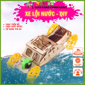 [New STEM] Bộ lắp ráp Xe Lội Nước chạy 2 địa hình trên cạn và dưới nước Đồ chơi giáo dục khoa học sáng tạo cho bé STEM3G