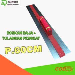 Raskam Galur Acian Semen 60 x 10 cm Baja Tebal Alat Finishing Plester Dinding Perbaikan Rumah