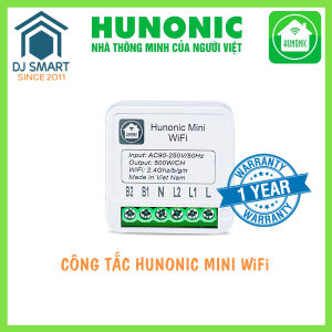 HUNONIC MINI 2 Kênh biến công tắc cơ thành công tắc thông minh điều khiển thiết bị điện qua wifi - điện thoại hẹn giờ tự động