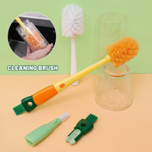 4 in 1 Cleaning Cup Brush Detachable Long Handle Multi-function Scrubber Wall Suction Glass