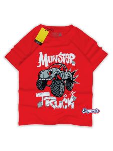 Kaos anak laki laki adventure Baju anak cowok lengan pedendek mobil car MONSTER TRUK MERAH Kaos ecer abadigrosir bandung