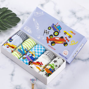 พร้อมส่ง ชุดชั้นในเด็กผ้าฝ้ายแท้คลาส A ผ้าฝ้ายแท้กางเกงในเด็กชายกล่องละ 5 ตัวกางเกงขาสั้นเด็กชาย 3-12 ปี