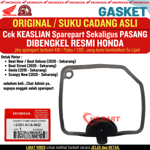 Gasket Karet Paking Cylinder Head Cover Beat New Deluxe Street Genio Scoopy New Original 100%