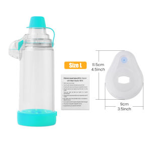 Suolaer Aerosol Chamber Silicone Aerosol Inhaler Chamber Nebulization Bottle with bag Asthma Spacer Inhaler for Adult Child Baby
