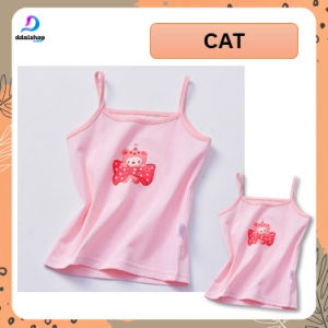 Tanktop Singlet anak perempuan Tengtop Motif Lucu bahan katun usia 2-14tahun