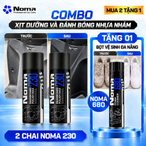 Chai Xịt Mới Nhựa Nhám Đánh Bóng Nhựa NOMA 230 Ô Tô 450ml - Phục Hồi Nhựa Đen Cho ô tô xe máy