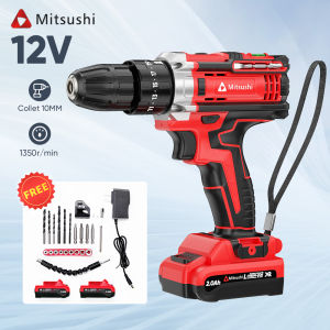 Mitsushi XH-1013 Cordless Drill Lithium-ion rechargeable drill rechargeable multi-function pistol drill electric screwdriver