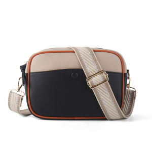 LIKEBAG commuter small square bag color patchwork fashion webbing crossbody bag exquisite zipper womens bag