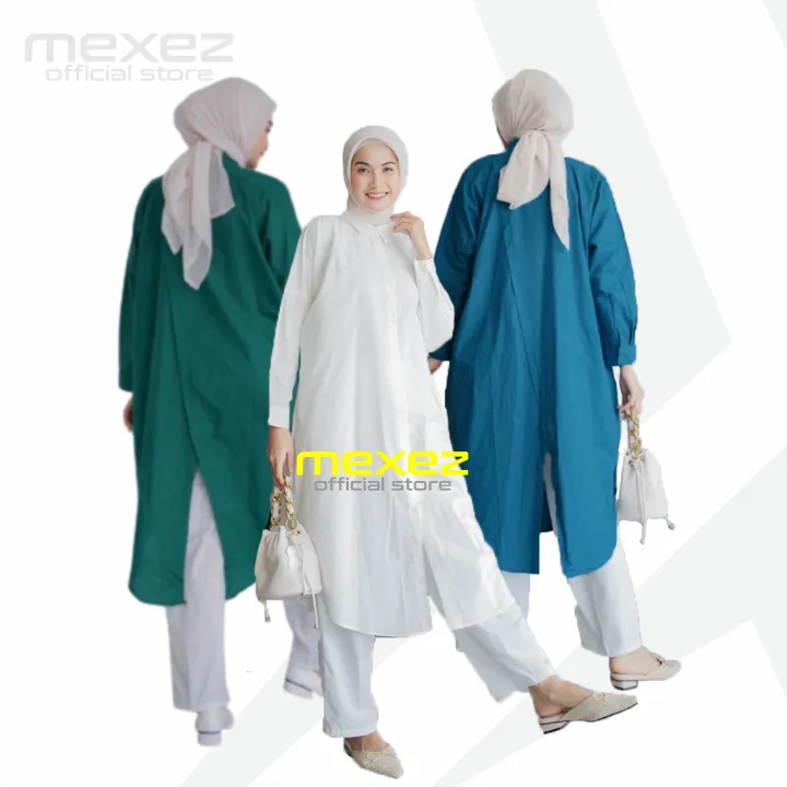 Kemeja Wanita Long Tunik linen