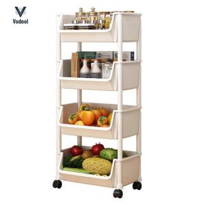 Multi-Tier Snacks Trolley Mobile Kitchen Storage Trolley for Kitchen Bathroom Living Room Office [Vodool Shophouse]