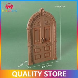 [Eleanor] 1 12 Dollhouse Simulation European Style Door Model Dollhouse Furniture Decoration Dolls House Micro Scene Construction Props