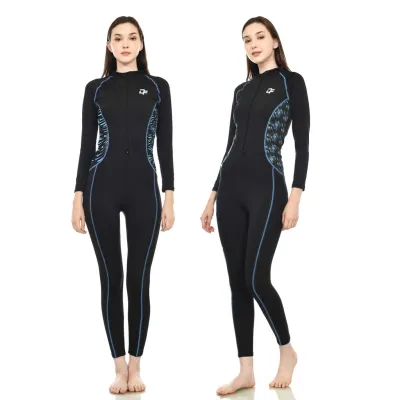 DARTFIT Baju Renang swimsuit Wanita Baju Renang Wanita Lengan Panjang CUP BH