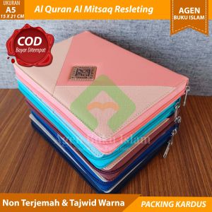COD  Bayar di Tempa Al Quran Al Mitsaq Tajwid Warna A5 Resleting Non Terjemah Ukuran Tanggung