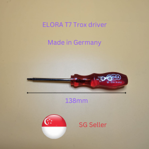 SG SELLER : ELORA T7 Trox Driver. Made in Germany. Total length 138mm. Is for Precision Screw