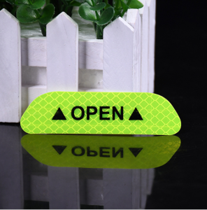 Combo 4 miếng Decal dán phản quang cảnh bảo cửa xe đang Open hạn chế nguy hiểm chất liệu cao cấp Azone