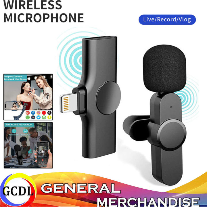 Wireless Microphone Type C Microphone Phone Lapel Video Mic Vlog  Recording Lazada PH