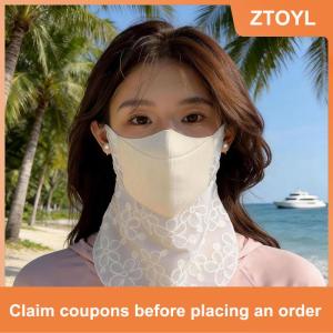 【ZTOYL】 Three Dimensional Sunscreen Mask Ice Silk Lightweight UV Protection Breathable For Running Walking Travel