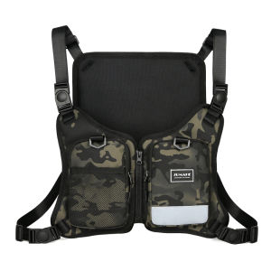 Camouflage Men Waist Bag Chest Rig Bag For Men Tactical Vest Pack Mens Abdomon Bags Canvas Fanny Pack Chest Zipper Pouch Pocket Bag
