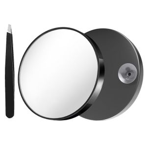 RGFV Round Blackhead Magnification Mirror High-definition 10/20/30X Bathroom Makeup Mirror Remove Acne Pores Tool with Suction Cup Enlarging Cosmetic Mirror Bedroom/Outdoor/ Travel
