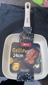 Grillpan 24CM Belinda BMW / Panci Grill Ukuran 24 BMW / Grill Pan 24 Belinda / Panci Grill Marble 24cm BMW / Wajan Grill Penggorengan Serbaguna Anti Lengket