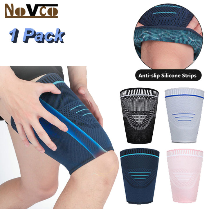 Novco 1 Pack Uppe Thigh Hamstring Support Quad Compression Sleeve Pain