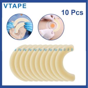 10 Pcs Ostomy Barrier Strips Hydrocolloid Waterproof Leak SkinAdhesive Elastic Barrier Strips for Colostomy Bags Ostomy Supplies