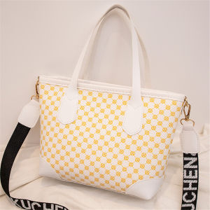 Belfoyer กระเป๋า Vintage PU Pitotte สุภาพสตรีขนาดใหญ่ความจุกันน้ำกระเป๋าสะพายกระเป๋าถือพิมพ์ด้วยซิป