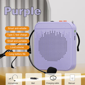 [Ready Stock] Portable Megaphone Voice Amplifier Booster Microphone Bluetooth 5.0 Speaker Audio Recording Dual Speakers for School Teacher Cikgu Sekolah Classroom Gift