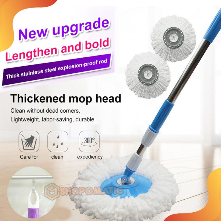 New Stainless Steel Spin Mop Pole Handle Replacement for Floor 360