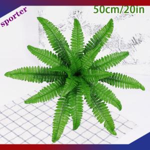 Sporter Lifelike Artificial Boston Fern Plastic Plants Decorations UV Resistant For Outdoor Home Kitchen Decor Garden Decoration Artificial Plants