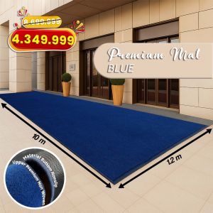 Keset Lobby Hotel 10m x 12m Karpet Premium Lobby Mall- PREMIUM MAT BLUE LINE